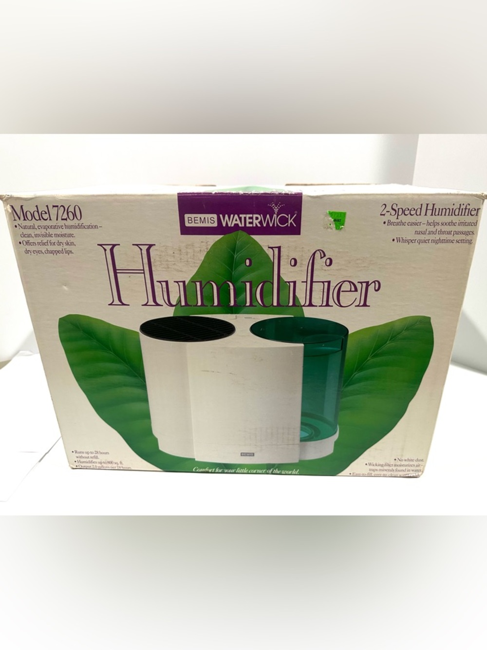 Brand New Vintage 1993 Bemis Waterwick Humidifier 7260 2 Speed 2 Gallon 28 Hrs